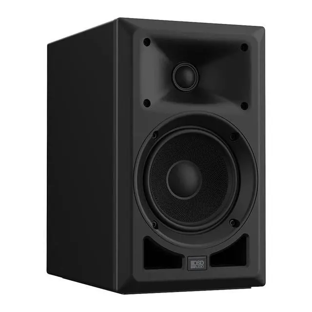 Alt view image 3 of 6 - Nero AB5 Powered Studio Monitor Speaker, 5.25 Inch Active Bookshelf Speaker, 100W RMS Class D Amplifier, DSP, XLR, Jack and RCA Inputs, Black, Single