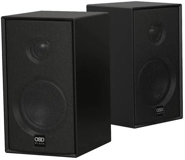 Alt view image 5 of 6 - Nero MODQ2 Bookshelf Monitor Speakers 100W, 3 Glass Fiber Mid/Woofer, 1 Silk Dome Tweeter for Home Theaters, Desks, Gaming (Black, Pair)