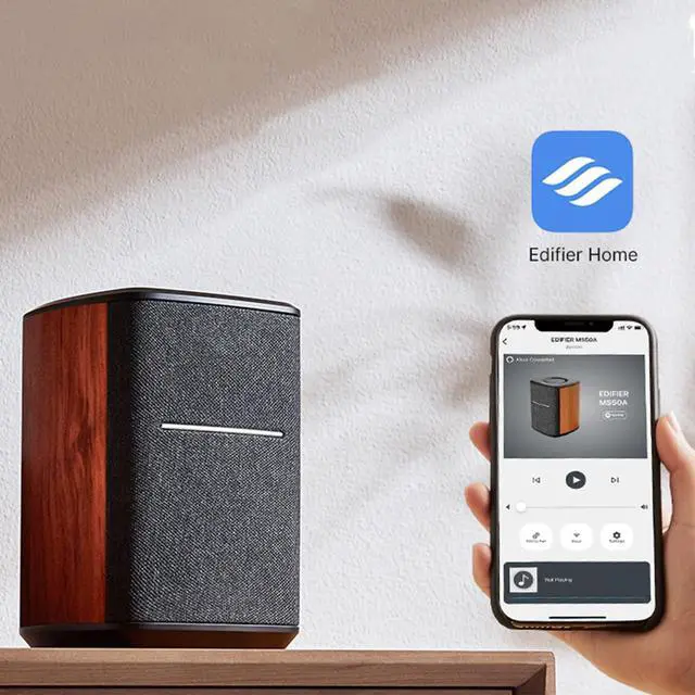 Alt view image 2 of 6 - WiFi Smart Speaker Without Microphone, Works with Alexa, Supports AirPlay 2, Spotify,Tidal Connect, 40W RMS One-Piece Wi-Fi and Bluetooth Sound System, No Mic, MS50A
