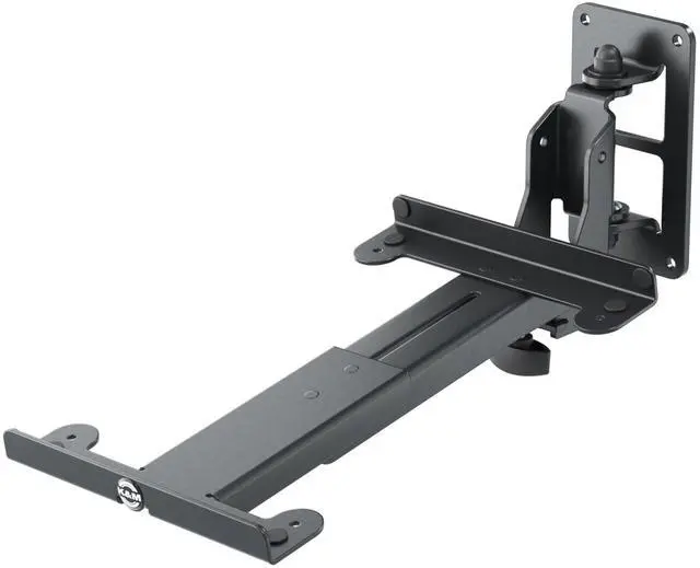 Main image of 24167 Box Wall Bracket L with Adjustable Boom, 108° Swivel, Steel, Black, 21-34 cm, up to 15 kg