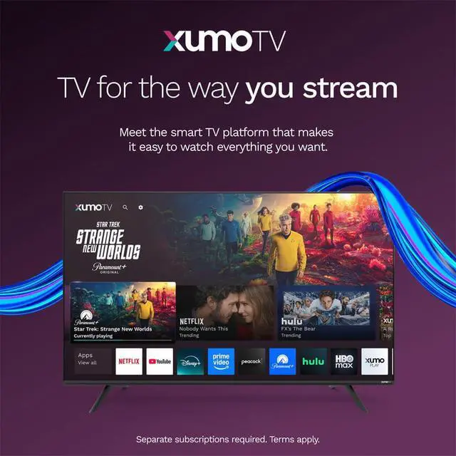 Alt view image 3 of 6 - E550AE50CG 50 inch Class Revolution Series 4K UHD HDR LED Smart Xumo TV