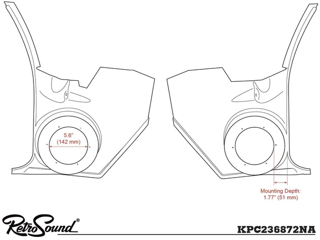 Alt view image 2 of 2 - KPC236872A-652-M Black Kick Panel (1968-72 Chevelle/GTO)
