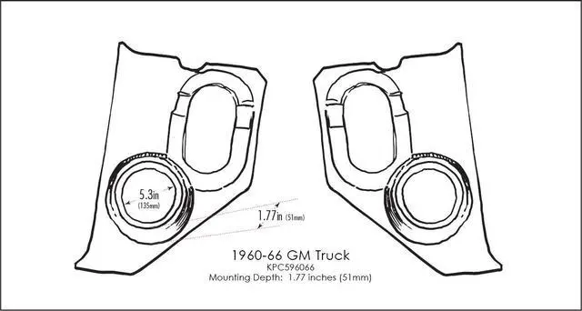 Alt view image 2 of 2 - Kick Panels Compatible with 1960-66 Chevrolet/GMC Trucks KPC596066