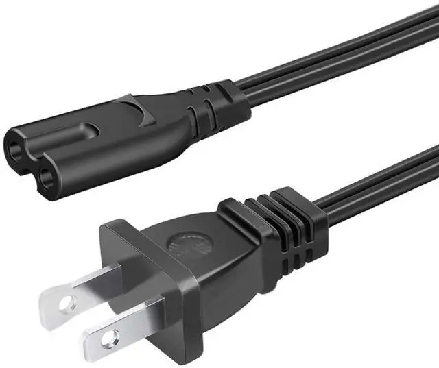 Main image of AC Power Cable 2 Prong Cord 8.2ft Replacement for HP Officejet Pro Printer | Replacement for HP Officejet Pro 9015, 9025, 8025, 8035, 6960, 7720, 6975, 8210, 6230, 8702, 8100, 477DW, 577DW Printer