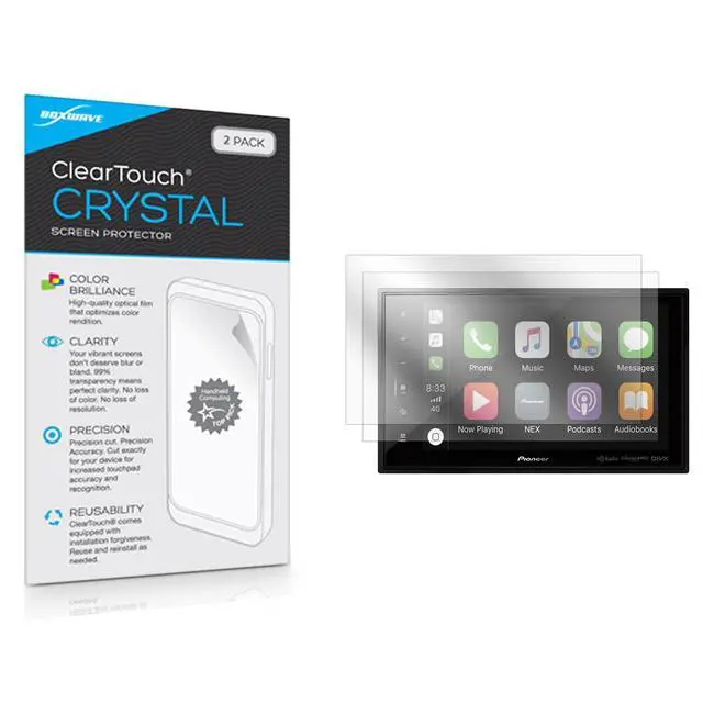 Alt view image 2 of 6 - Screen Protector Compatible with Pioneer DMH-2660NEX - ClearTouch Crystal (2-Pack), HD Film Skin - Shields from Scratches