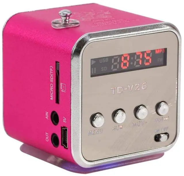 Main image of TD-V26 Portable Mini Speaker Music Player FM Radio Battery Powered Mini Digital Display Screen Speaker Music Player for Computer&Cell Phone Support TF Card and U Disk ()