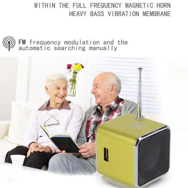 Alt view image 3 of 6 - TD-V26 Portable Mini Speaker Music Player FM Radio Battery Powered Mini Digital Display Screen Speaker Music Player for Computer&Cell Phone Support TF Card and U Disk ()