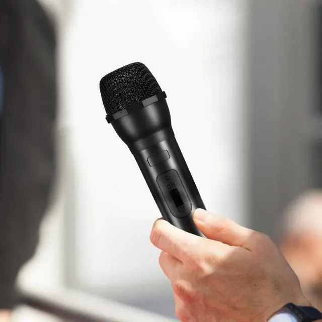 Alt view image 4 of 6 - Microphone Prop, Fake Plastic Microphone Prop, Simulate Realistic Speech Mic for Karaoke Stage Costume & Party