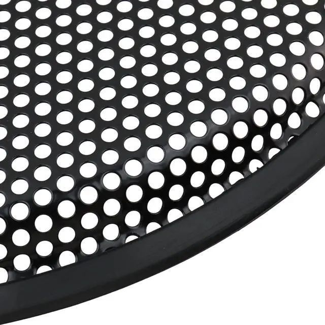 Alt view image 6 of 6 - 12" Speaker Grill Mesh Cover, Round Speaker Grill Cover, ABS Plastic Frame and Metal Mesh Subwoofer Guard Protector with Screws, 2 Pcs Black