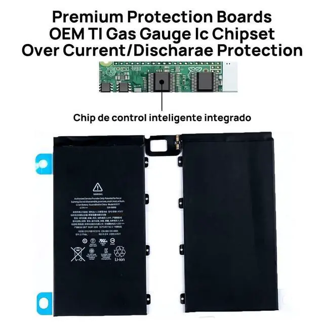Alt view image 5 of 6 - A1577 Battery 020-00016 Compatible with iPad Pro 12.9 2015 1st Generation A1584 iPad Pro A1652 with Tools 3.77V 10307mAh