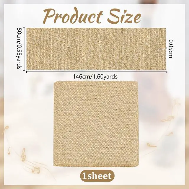 Alt view image 2 of 5 - 19.7x57.5 Inch Beige Linen Speaker Grill Cloth Linen Speaker Fabric 0.5mm Thick Stereo Fabric Dustproof Speaker Fabric Replacement Mesh Cloth for Home Stage Speakers Media KTV Boxes Repair