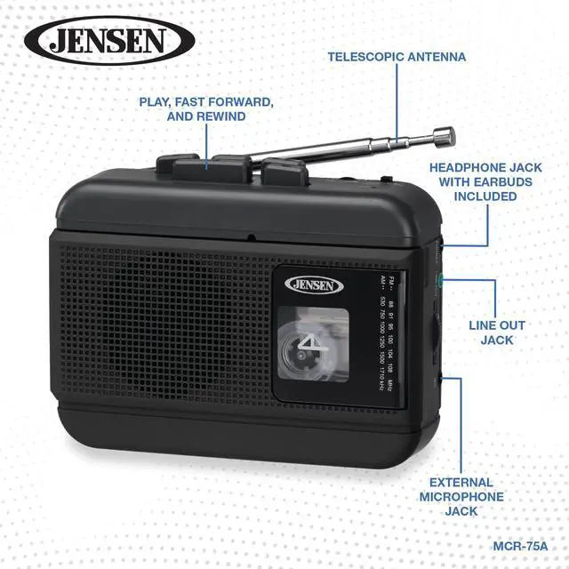 Alt view image 2 of 4 - ® Personal Cassette Player/Recorder with AM/FM Radio