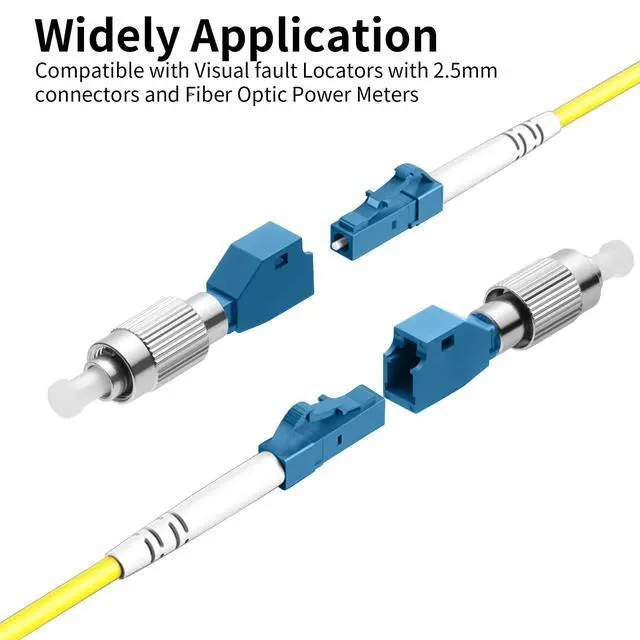 Alt view image 5 of 6 - Visual Fault Locator Fiber Adapter Connector Single Mode,10Pack | LC/UPC Female to FC/UPC Male Optical Power Meter Simplex 9/125um Hybrid Singlemode Fiber Optic Adapter/Coupler