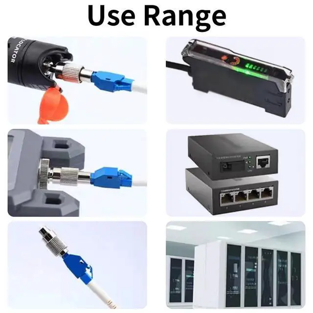 Alt view image 6 of 6 - Visual Fault Locator Fiber Adapter Connector Single Mode,10Pack | LC/UPC Female to FC/UPC Male Optical Power Meter Simplex 9/125um Hybrid Singlemode Fiber Optic Adapter/Coupler