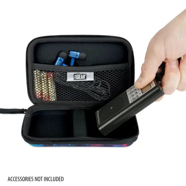 Alt view image 5 of 6 - Ghost Hunting Equipment Case Fits Spiritbox EMF Meter, Sam and Colby XPLR Spirit Box, & More - Paranormal Equipment Case with Elastic Strap, Scratch Resistant Interior, Case Only (Galaxy)