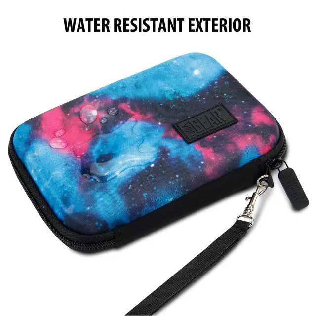 Alt view image 6 of 6 - Ghost Hunting Equipment Case Fits Spiritbox EMF Meter, Sam and Colby XPLR Spirit Box, & More - Paranormal Equipment Case with Elastic Strap, Scratch Resistant Interior, Case Only (Galaxy)