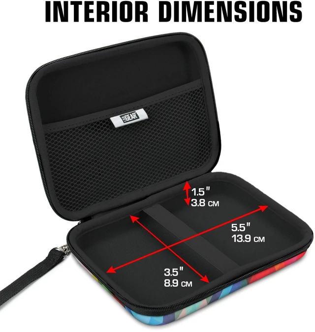 Alt view image 2 of 6 - Ghost Hunting Equipment Case Fits Spiritbox EMF Meter, Sam and Colby XPLR Spirit Box, & More - Paranormal Equipment Case with Elastic Strap, Scratch Resistant Interior, Case Only (Geometric)