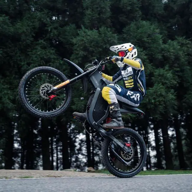 Alt view image 2 of 7 - Readygo X21 Max High Power Electric Dirt Bike for Adults, 5000W Peak 60V 30Ah Long Range Ebike, 19" x 2 Fat Tire All-Terrain 7-Speed Off Road Electric Bicycle, Black