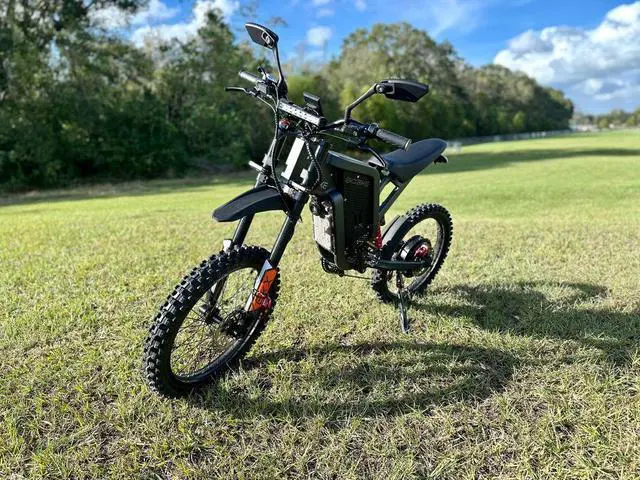 Alt view image 7 of 7 - Readygo X21 Max High Power Electric Dirt Bike for Adults, 5000W Peak 60V 30Ah Long Range Ebike, 19" x 2 Fat Tire All-Terrain 7-Speed Off Road Electric Bicycle