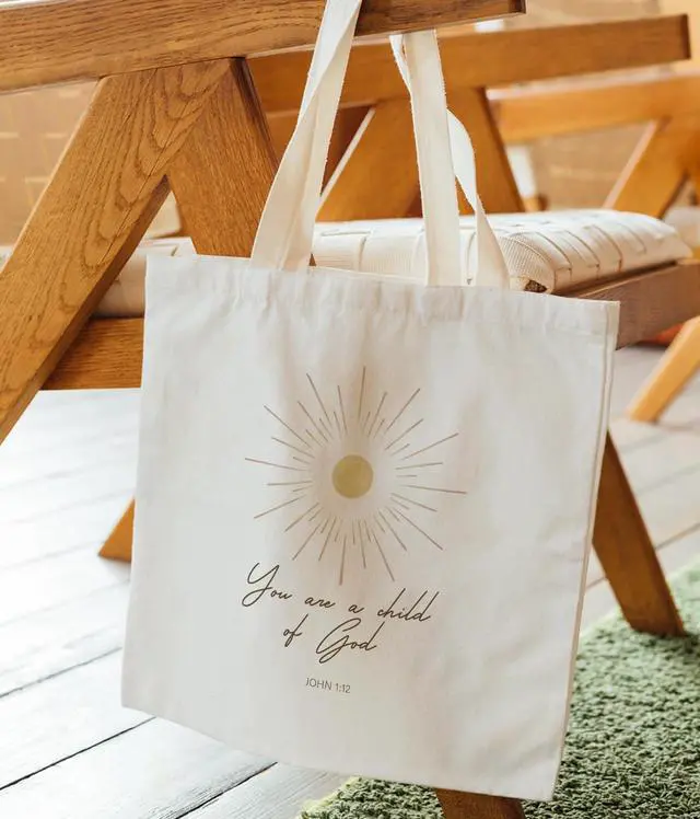 Alt view image 5 of 6 - Inspirational Christian Bible Verse Foral Tote Bag for Women
