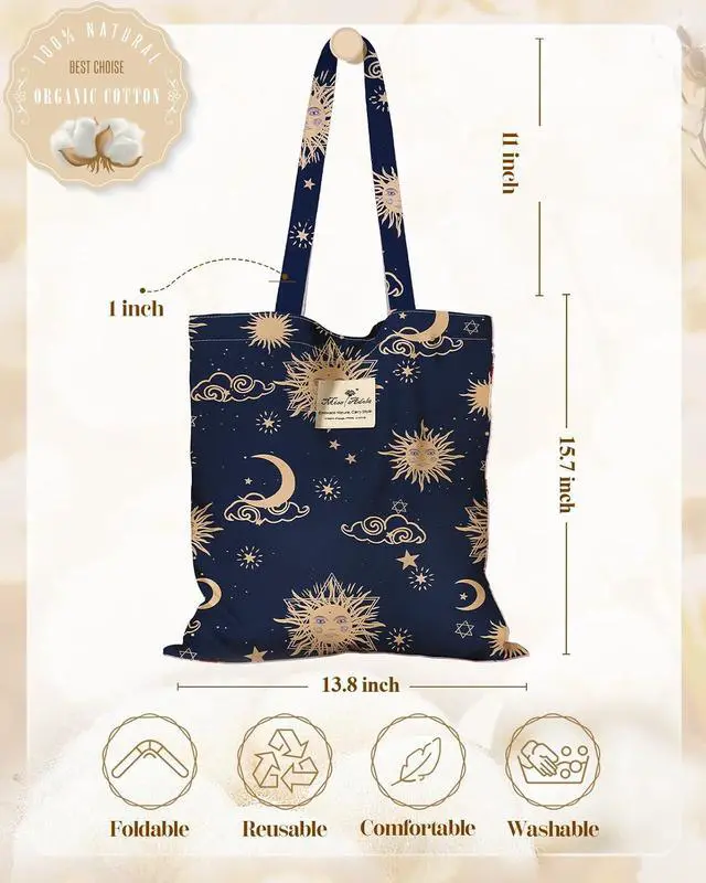 Alt view image 2 of 6 - Miss Adola Cloth Tote Bag for Women Reusable Tote with Pocket & Buckle Cute Retro Design