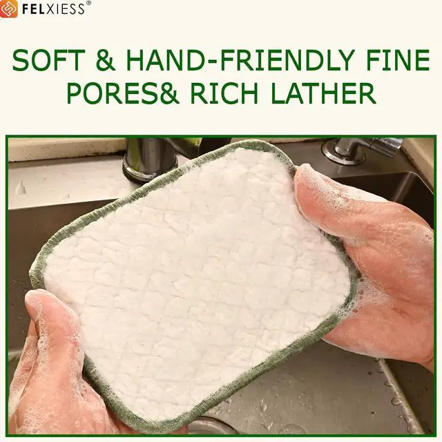 Alt view image 6 of 7 - Silver Microfiber Scrubbing Pads, Non-Scratch for Pots, 10-Pack