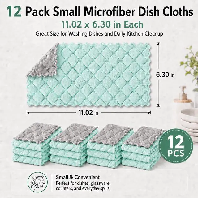 Alt view image 2 of 7 - kimteny 12 Pack Dish Cloths for Washing Dishes