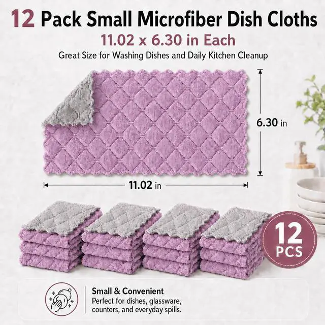 Alt view image 2 of 7 - kimteny 12 Pack Dish Cloths for Washing Dishes