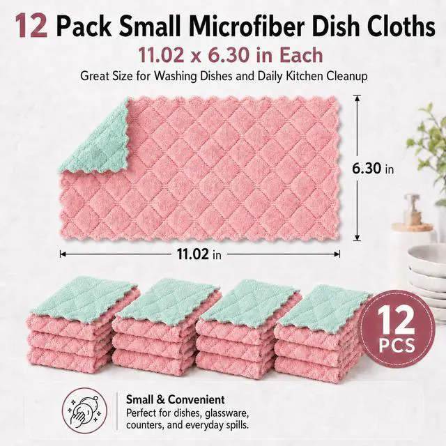 Alt view image 2 of 7 - kimteny 12 Pack Dish Cloths for Washing Dishes