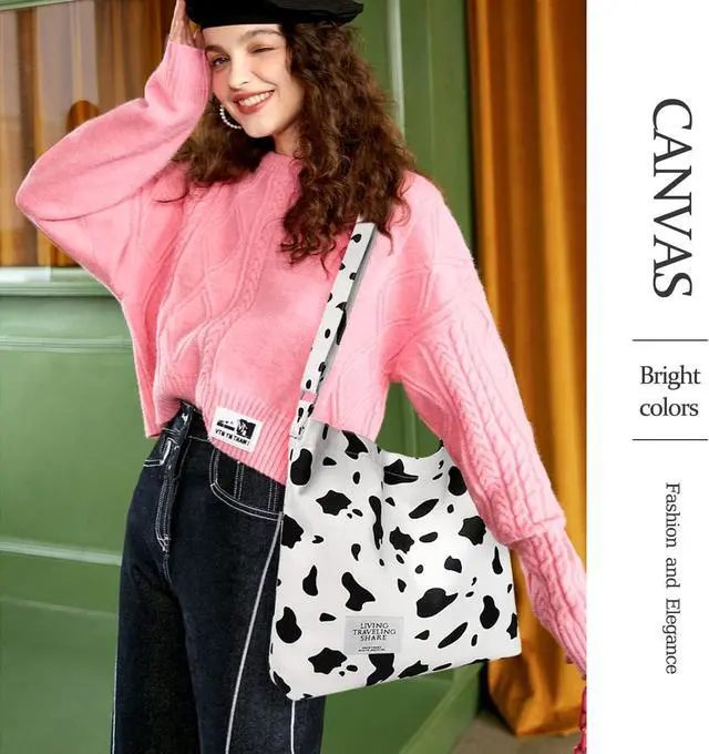 Alt view image 2 of 6 - Canvas Tote Bag with External Pocket Design, Stylish Appearance, Adjustable Shoulder Strap