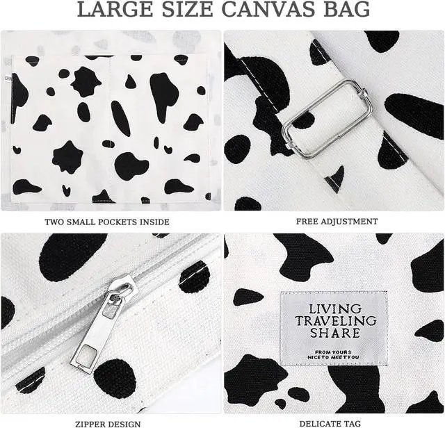 Alt view image 5 of 6 - Canvas Tote Bag with External Pocket Design, Stylish Appearance, Adjustable Shoulder Strap