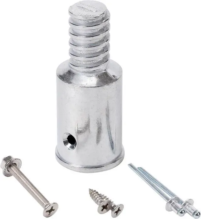 Main image of Metal 1" Threaded Tips Replacement for Wood Push Broom Handle Threaded End