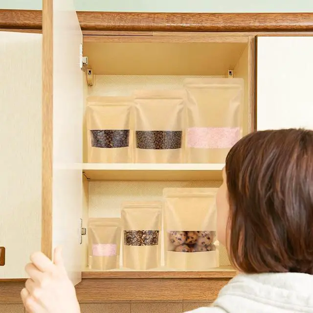 Alt view image 7 of 7 - 50 Pack Kraft Resealable Bags with Window for Storage (2.5 x 4.3 Inches)