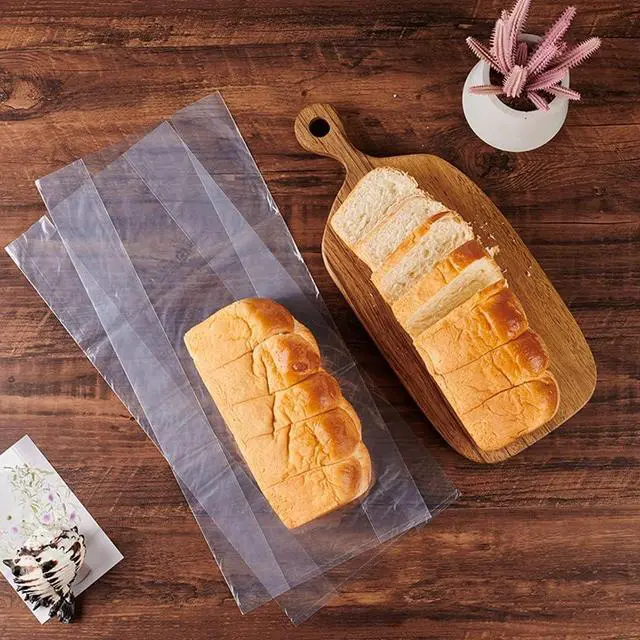 Alt view image 6 of 7 - 50 Pcs Bread Bags with Ties - 8x18 Inch with 4" Side Gusset Clear Plastic Bakery Bags for Homemade Sourdough, Artisan Loaves, Crusty Bread Storage