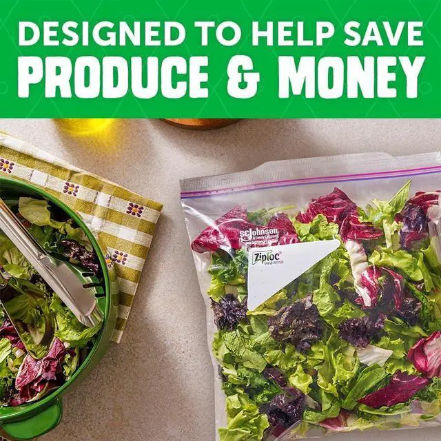 Alt view image 6 of 7 - Ziploc Food Storage Produce Bags, Seal Top to Keep and Control Moisture, 15 Bags Total