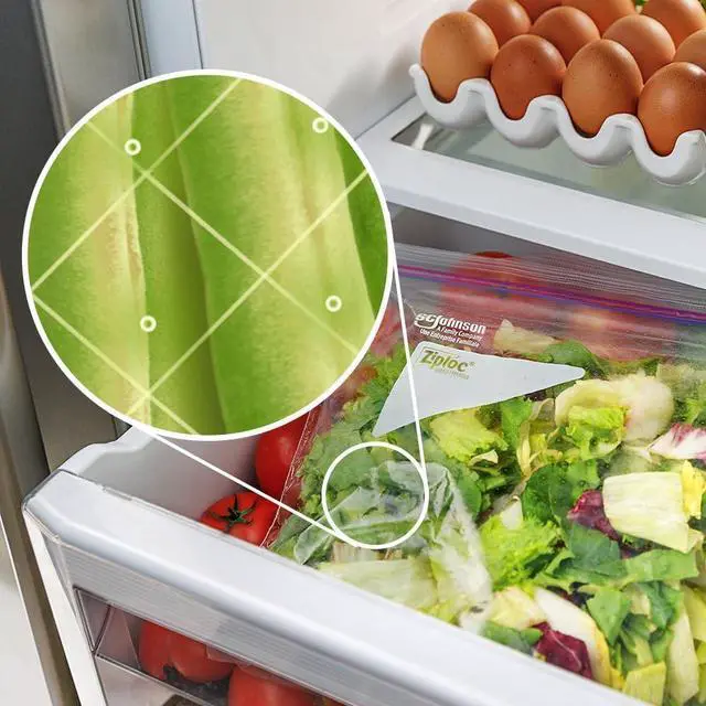 Alt view image 3 of 7 - Ziploc Food Storage Produce Bags, Seal Top to Keep and Control Moisture, 15 Bags Total