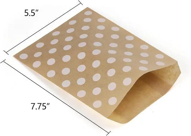 Alt view image 2 of 5 - BagDream Greaseproof Paper Bags 5.5x7.7 Food Grade Flat Envelopes 100 Pack