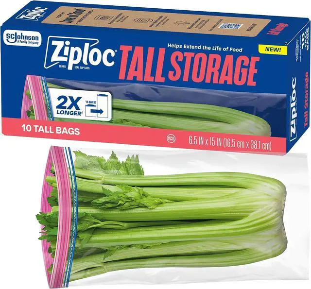 Main image of Ziploc Tall Food Storage Bags, 10 Count