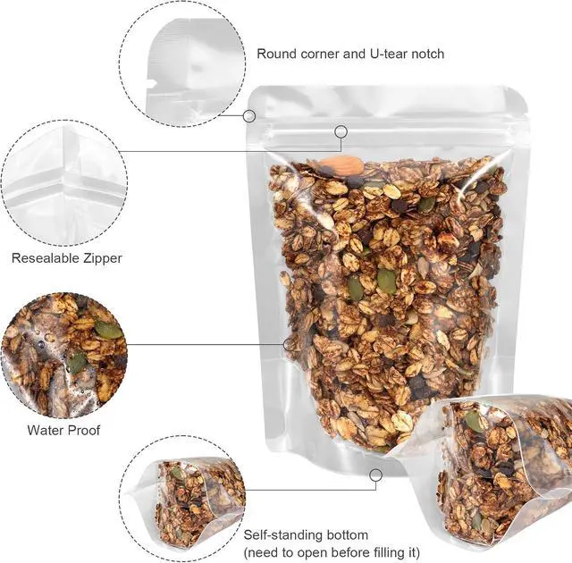 Alt view image 5 of 7 - 50 Pack Clear Resealable Bags for Small Business (3.9 X 5.9 Inches)