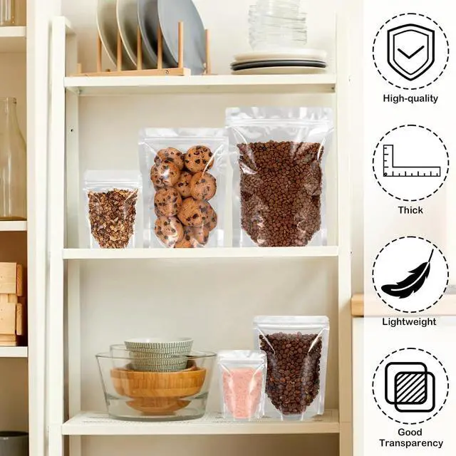 Alt view image 4 of 7 - 50 Pack Clear Resealable Bags for Small Business (5.5 X 7.9 Inches)