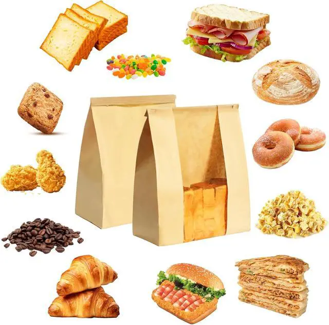 Alt view image 3 of 7 - WIKDAY 25PCS Sourdough Bread Bags with Window for Homemade Bread Paper