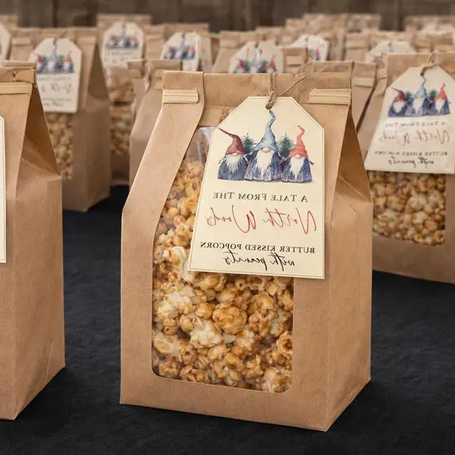 Alt view image 7 of 7 - WIKDAY Paper Cookie Bags with Window 25PCS Small Treat Bread Bakery Bags