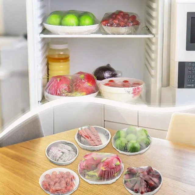 Alt view image 4 of 6 - Nanaborn Fresh Keeping Bags 200pcs with Elastic Disposable Shrinkable Food Storage Covers for Kitchen Bowl/Plates
