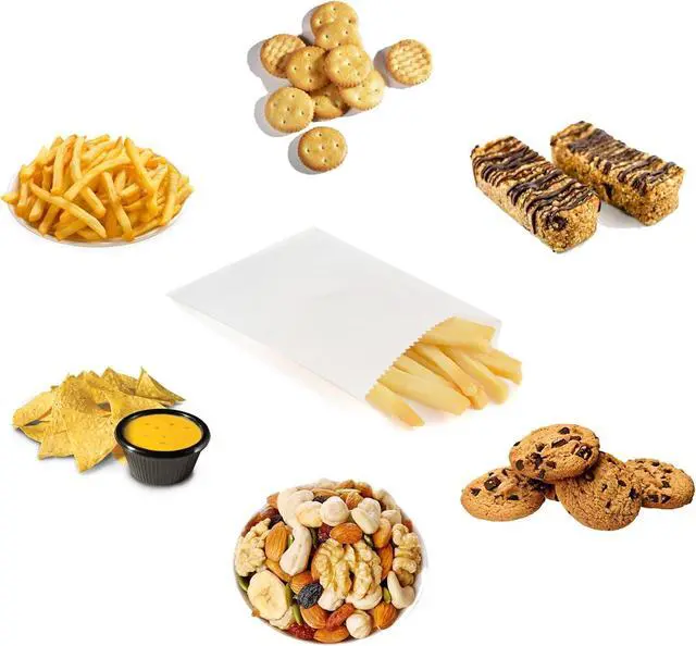Alt view image 4 of 5 - 100-pack 3x5 Inches Mini Size White Kraft Paper Bags for Bakery Cookies Treats Snacks Popcorn Small Gift bag