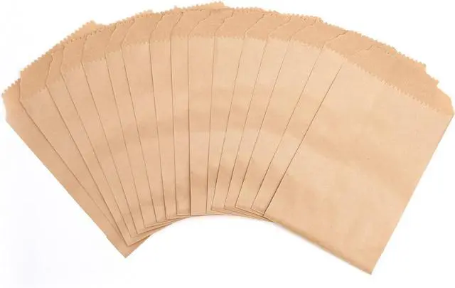 Main image of 100-pack 3x5 Inches Mini Size Natural Kraft Paper Bags for Bakery Cookies Treats Snacks Popcorn Small Gift bag