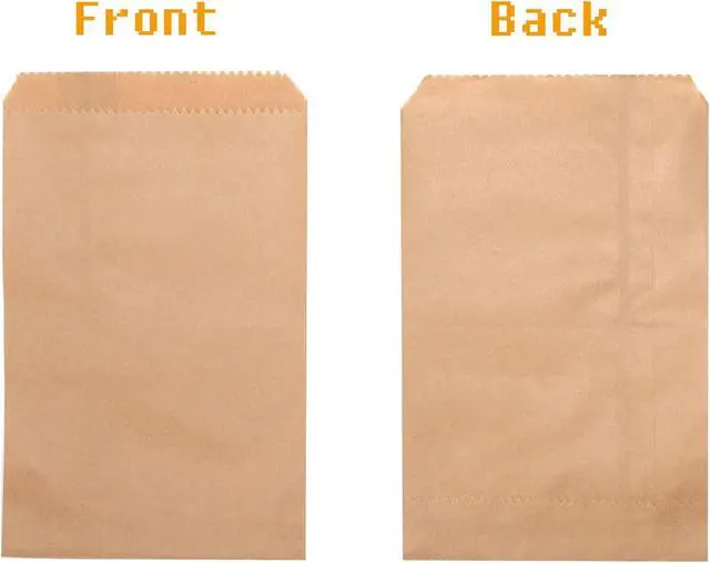 Alt view image 3 of 6 - 100-pack 5x7 Inches Natural Kraft Paper Bags for Bakery Cookies Treats Snacks Sandwiches Popcorn Small Gift bag