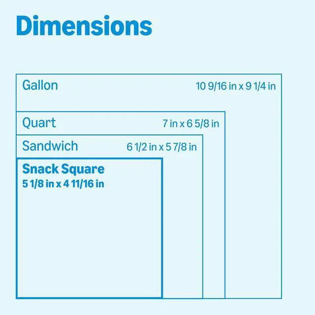 Alt view image 4 of 6 - Amazon Basics Square Snack Bags with Double Zipper, Seals in Freshness, 5 1/8" x 4 11/16", 100 Count