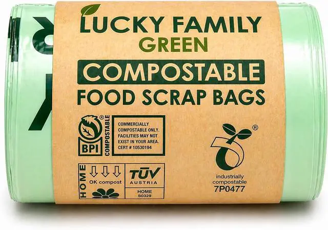 Main image of 1.3 Gallon Compost Bags for Kitchen Countertop Bin, Compostable, 50 Count