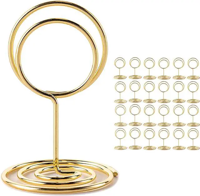 Main image of Table Number Holders, 26PCS Place Card Holder, Photo Holder (2" Gold)