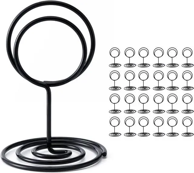 Main image of Table Number Holders, 26PCS Place Card Holder, Photo Holder (2" Black)